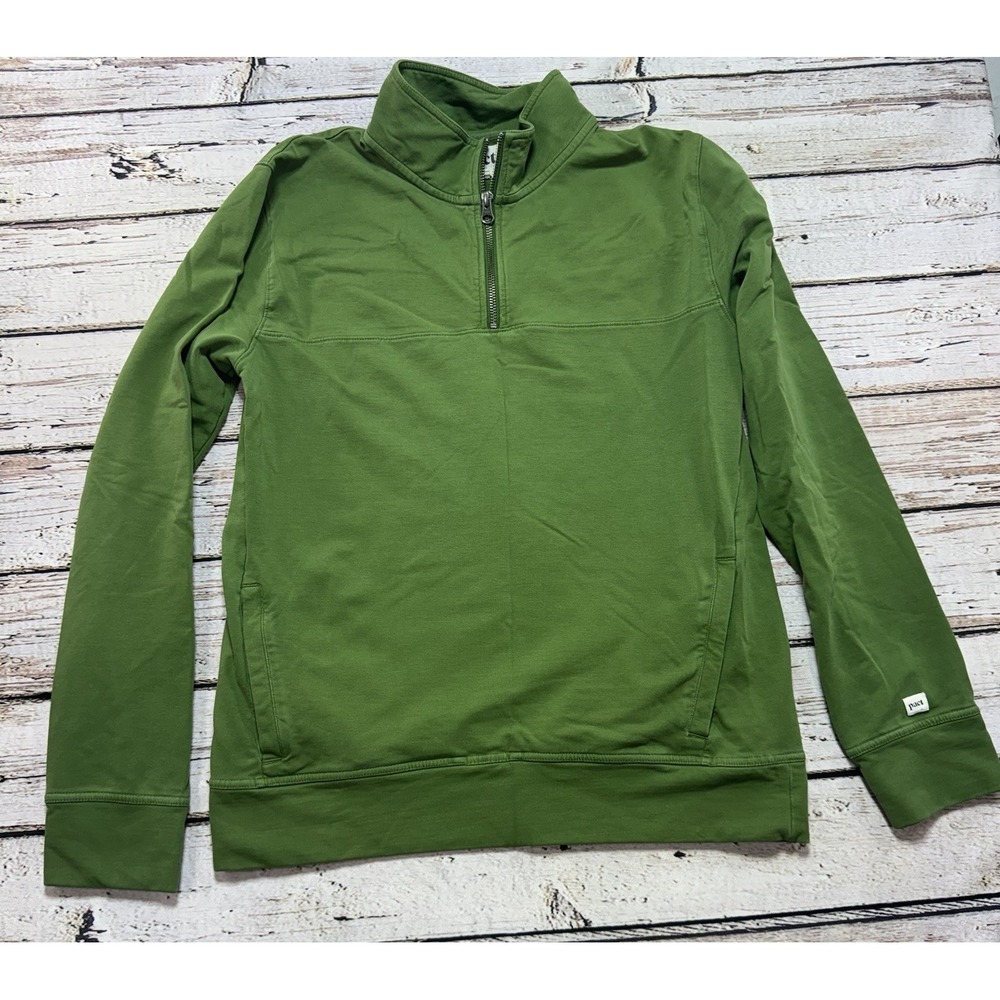 PACT Women's Organic Cotton 1/4 Zip Long Sleeve Pullover Shirt Size Medium